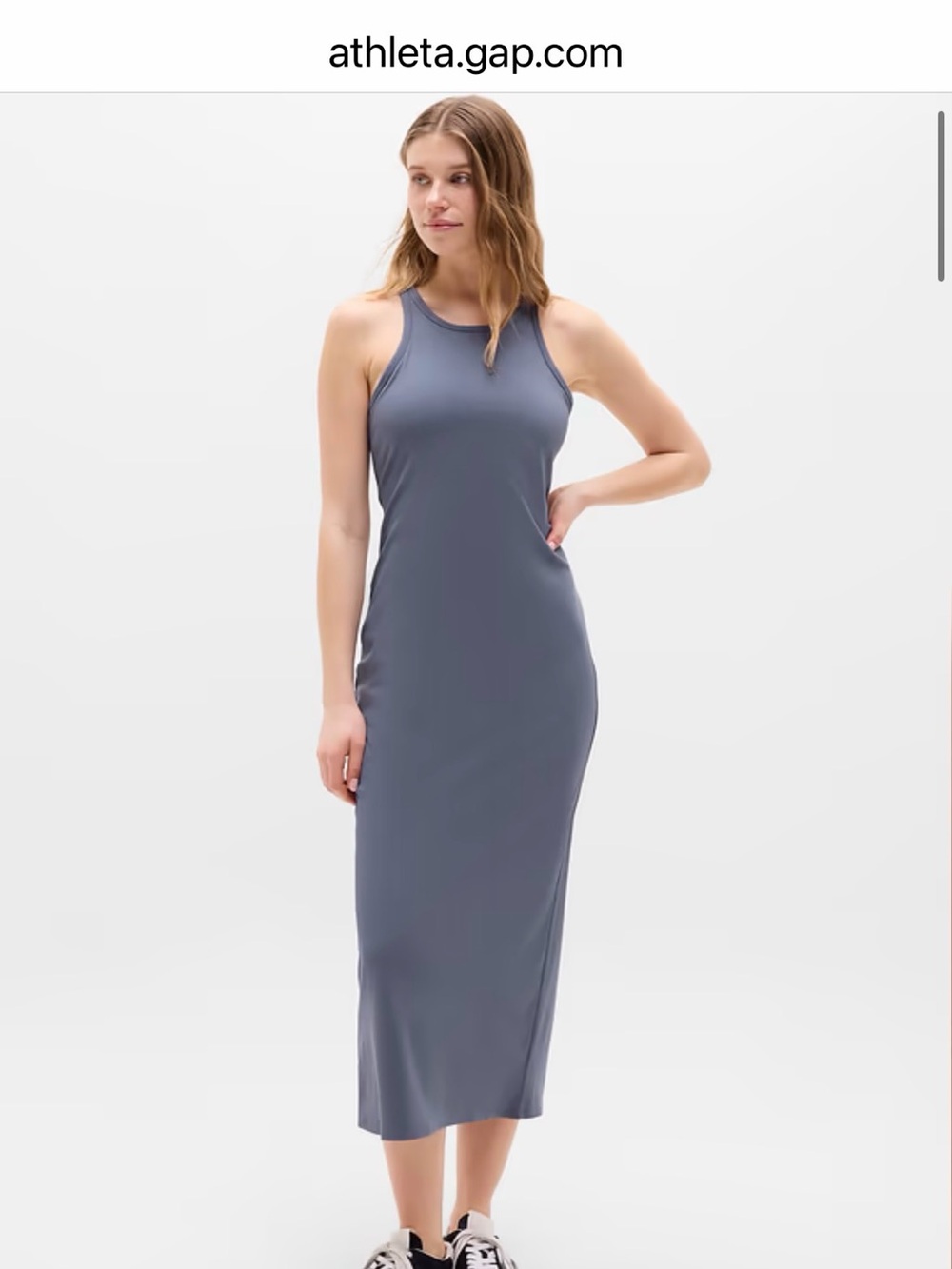 Athleta Sleeveless Maxi Tank Dress in  Gray size M